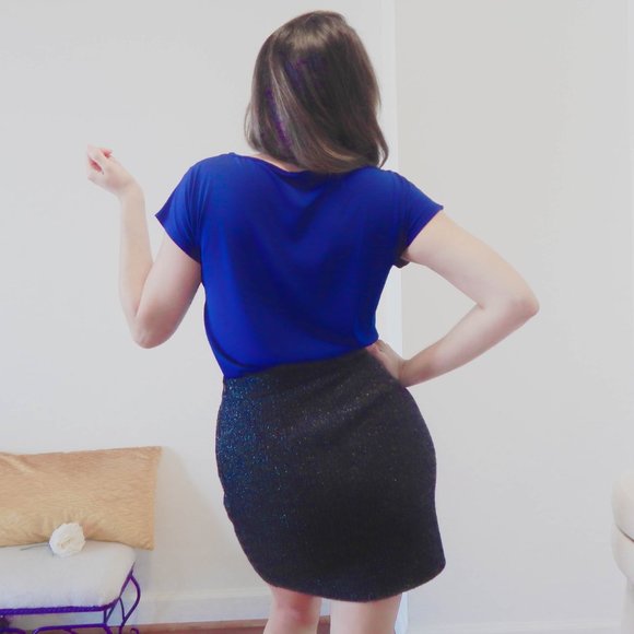 Royal Blue top with Zipper details Sz L - Picture 12 of 13